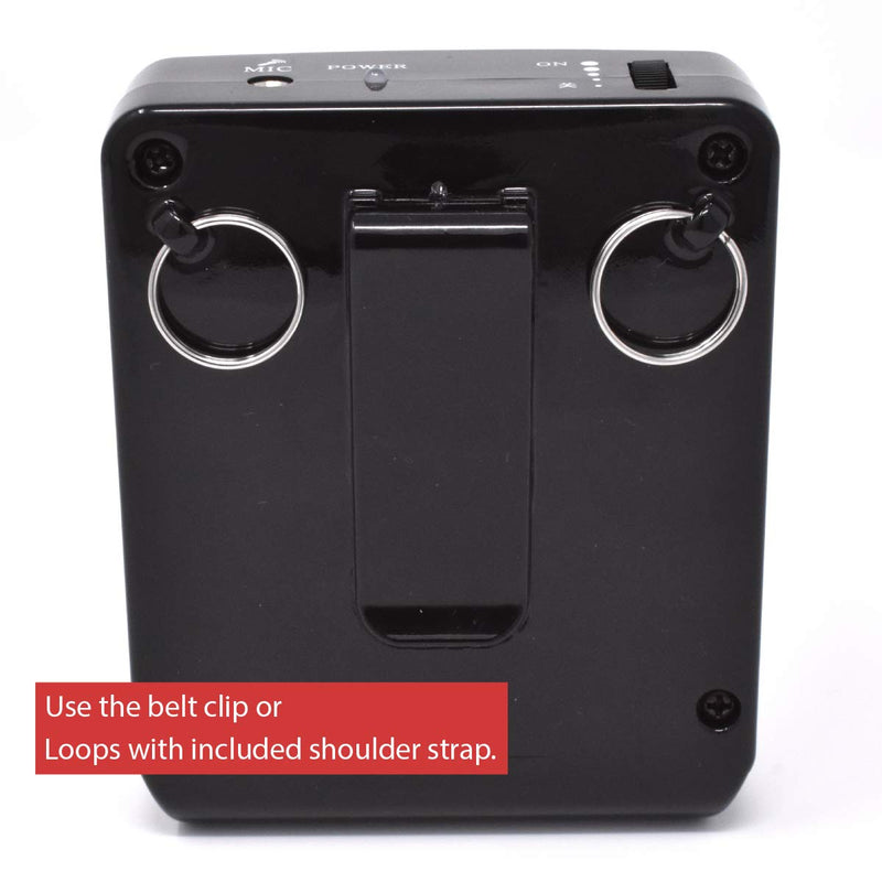 [Australia - AusPower] - VoiceBooster Voice Amplifier 12watts Black MR1505 by TK Products, Portable, for Teachers, Coaches, Tour Guides, Presentations, Costumes, Etc. 