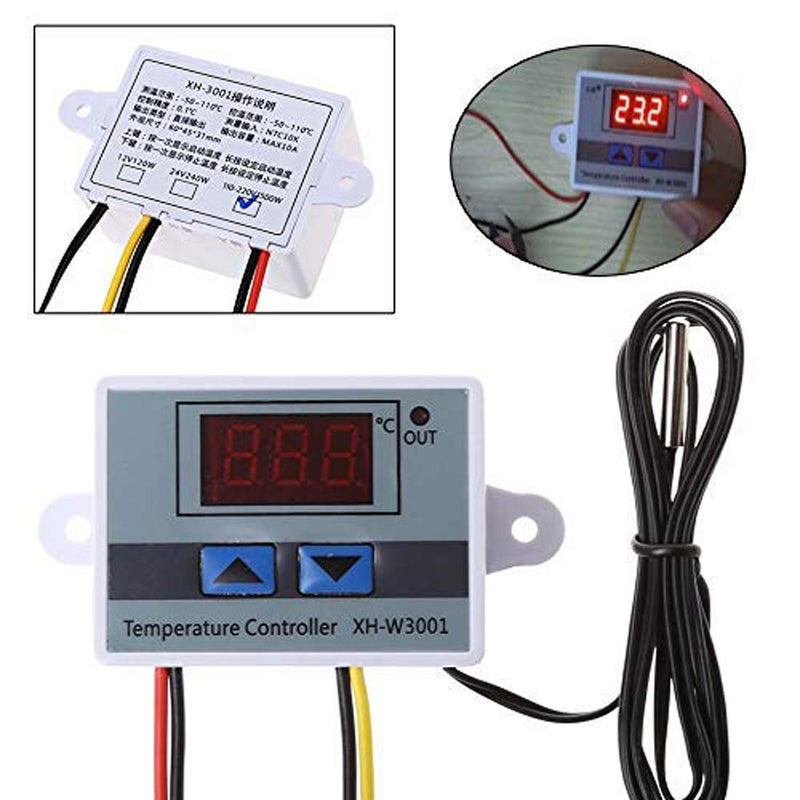 [Australia - AusPower] - HiLetgo 220V Digital LED Temperature Controller Thermostat Control Switch NTC 10K Probe XH-W3001 