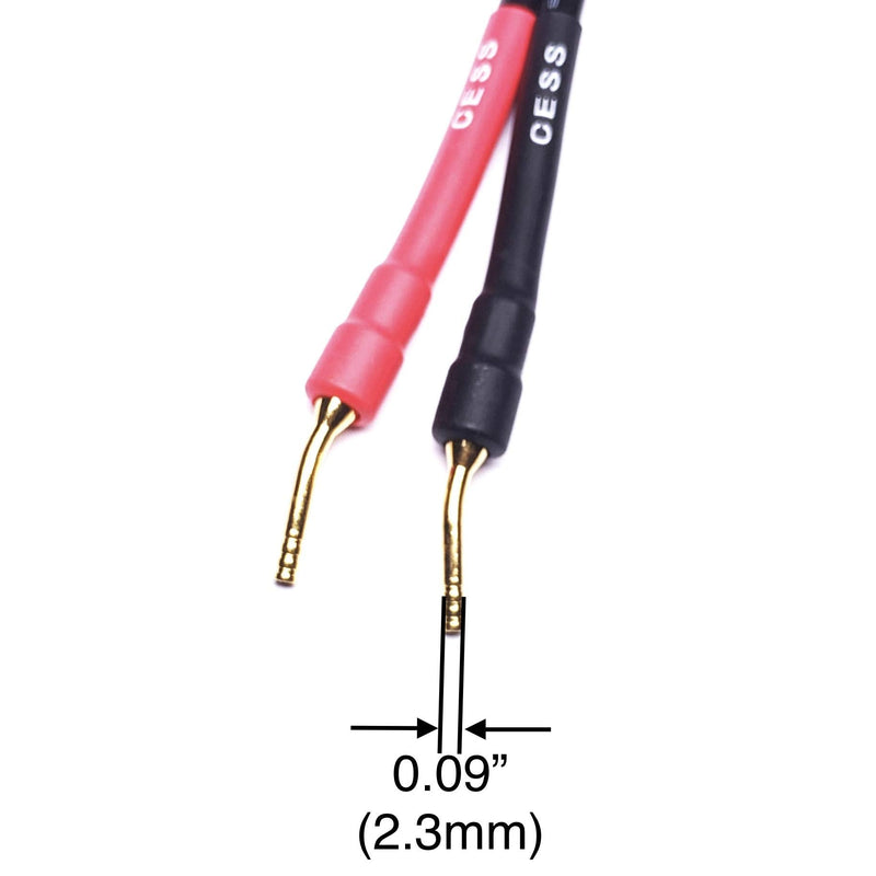 [Australia - AusPower] - CESS-087 Pin Screw Type Banana Plugs to Female 4mm Banana Jack Adapter Cables, 2 Pack 