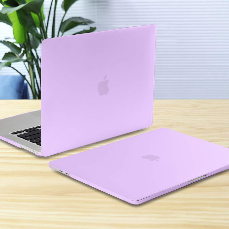 [Australia - AusPower] - Batianda for MacBook Air 13 Inch Case 2020 2019 2018 Release A2337 M1 A2179 A1932 with Touch ID, Plastic Hard Shell Cover + Keyboard Cover, C-Matte Purple 