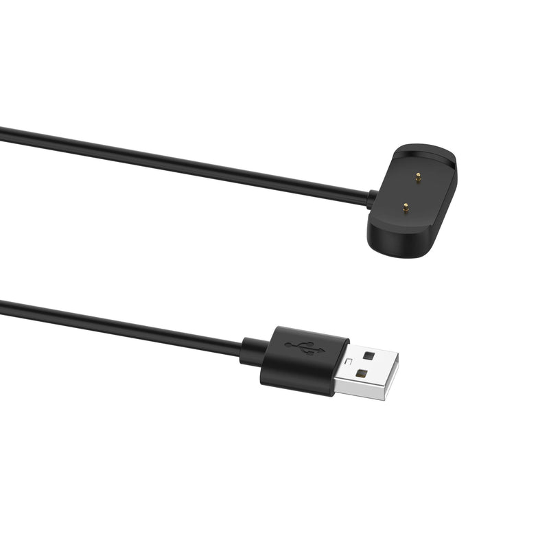 [Australia - AusPower] - TenCloud Charger Compatible with Amazfit GTS 2 Mini/Bip U Watch USB Charging Cord 3.3ft Charger for Smartwatch GTS 2 Mini/Bip U (Black+Black) Black+Black 