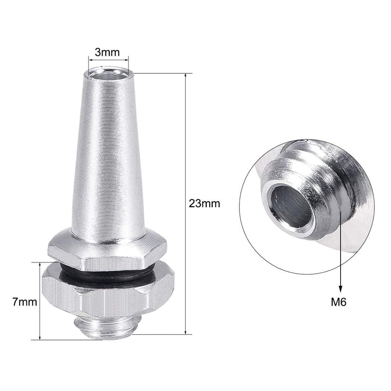 [Australia - AusPower] - uxcell RC Antenna Tube Black with Silver Mount and Cap for RC Boat 5pcs 