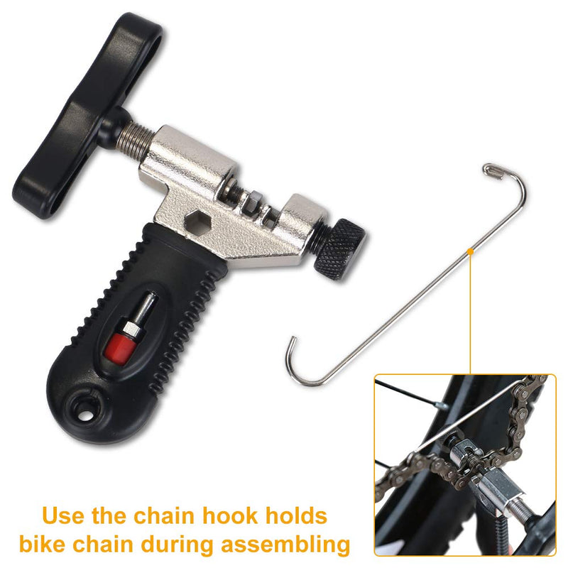 [Australia - AusPower] - WOTOW Bike Chain Repair Tool Kit Set, Cycling Bicycle Chain Breaker Splitter Cutter & Wear Indicator Checker & Master Link Pliers Remover & Reusable Missing Connector for 6/7/8/9/10 Speed Chain 