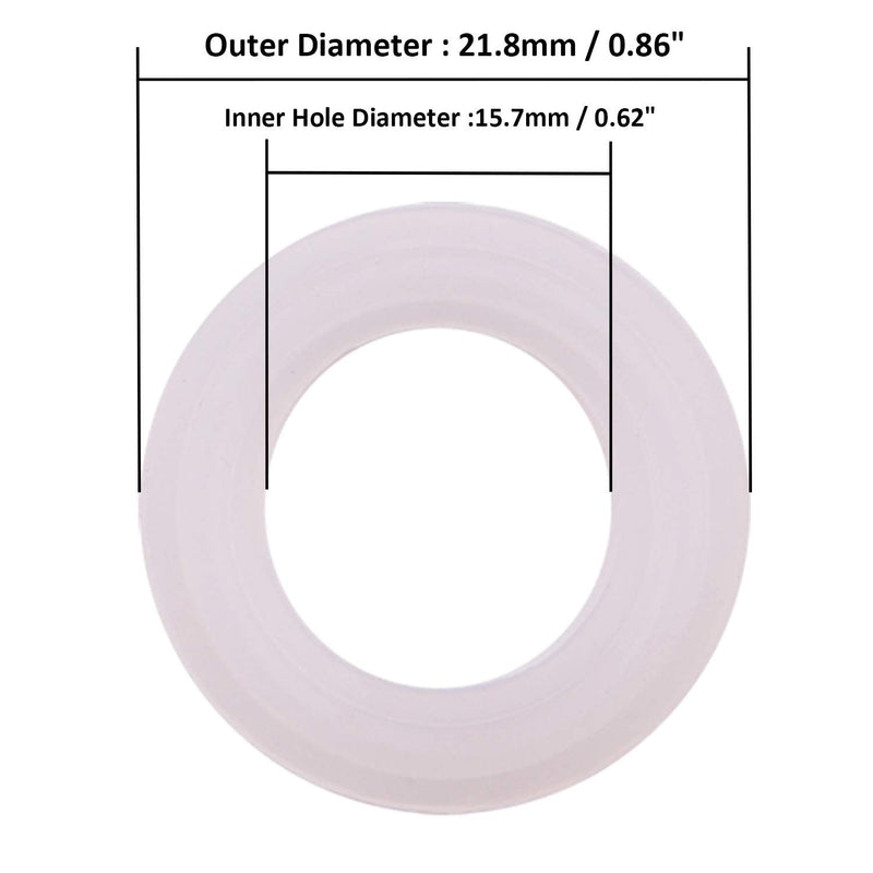 [Australia - AusPower] - DERNORD Silicone Sanitary Gasket, 3/4" Tri-Clamp O Rings 0.62 Inch ID 0.86 Inch OD (Pack of 2) 