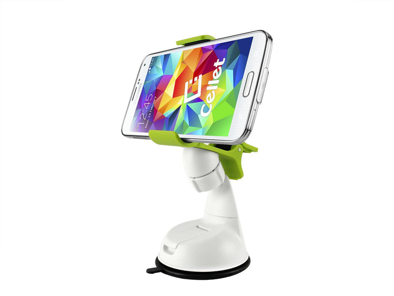 [Australia - AusPower] - CyonGear Car Windshield Dashboard Phone Holder- for iPhone X/8/8 Plus, 7/7s Plus, 5/5s/5c, Samsung Galaxy S8/S8 Plus, S7 /Edge / S6 / Edge Plus, Note 8 / 6 LG G5/G6 & Other Smartphones Green Standard Packaging 