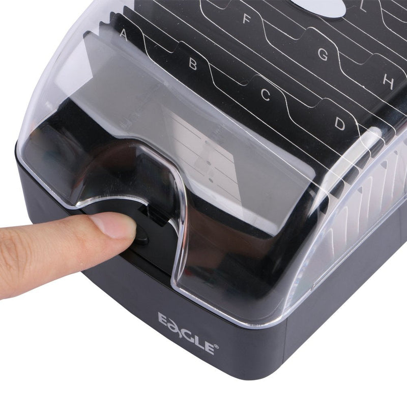[Australia - AusPower] - Eagle Business Card Holder Case Box Plastic Push-Button Storage up to 350 Cards 