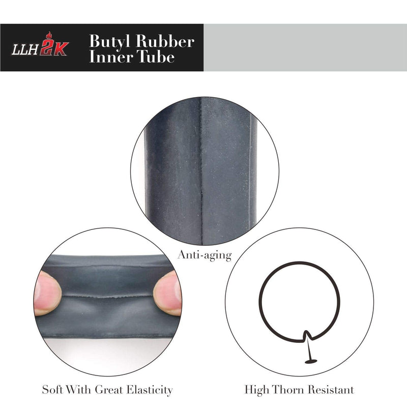 [Australia - AusPower] - 24 Inch Bike Tube 24 Bike Tube 24 x 1.95/1.75/2.10/2.125 Bike Inner Tube 2 Pack -Schrader Valve with 3 Tire Levers 6 Round Patches 24 Inch Bike Tube Butyl Rubber Compound-LLH2K 