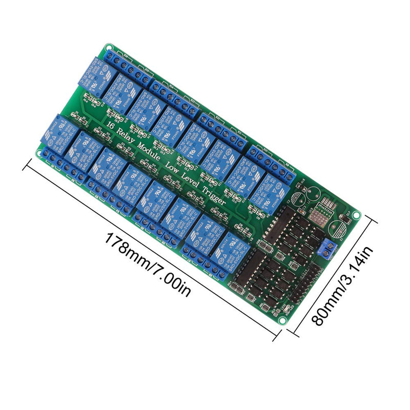 [Australia - AusPower] - ACEIRMC 5V 16-Channel Relay Interface Board Module Optocoupler LED LM2576 Power for Arduino DIY Kit PiC ARM AVR 