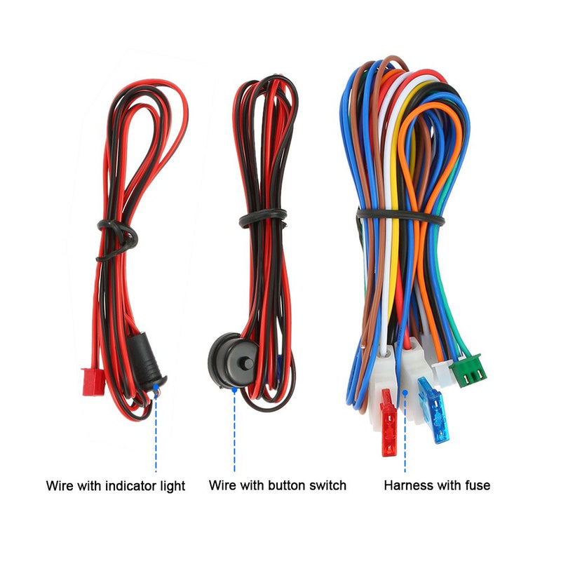 [Australia - AusPower] - Car Alarm Security System, Shkalacar Universal Car Keyless Entry System, Universal Burglar Alarm Protection Anti-Theft System 2 Remote 