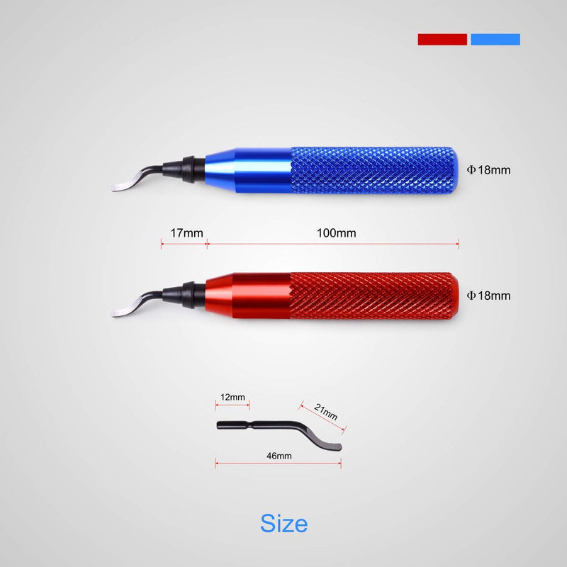 [Australia - AusPower] - MAVAST Deburring Tool with 11 High-Speed Steel Blades Red 