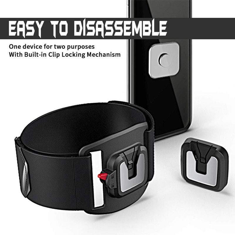 [Australia - AusPower] - ZC GEL Phone Armband Hands Free, Durable Running Phone Holder for Universal Smart Phone Fits Most Arms with Adjustable Elastic Band for Sports Workout Exercise Jogging 