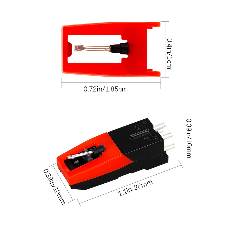 [Australia - AusPower] - LUTER 1PC Record Player Cartridge with 2PCS Record Player Needle Turntable Needles Record Player Stylus Record Player Needle Replacement Accessories for Vinyl Record Player 