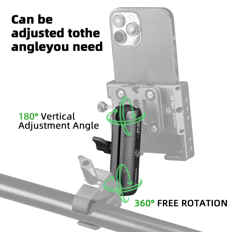 [Australia - AusPower] - FANAUE Double Socket Arm Medium Arm Compatible,Full Length 3.7",with B Size 1" Ball Components for RAM Mounts da--90 
