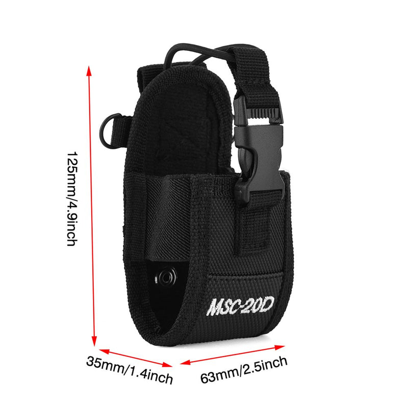 [Australia - AusPower] - Bewinner Holder Bag for Rad , Portable Radio Case Holder for Outdoor Sports Nylon Shoulder Strap Belt Case Holder Bag Pouch for Walkie Talkie 2-Way Radio Holster 
