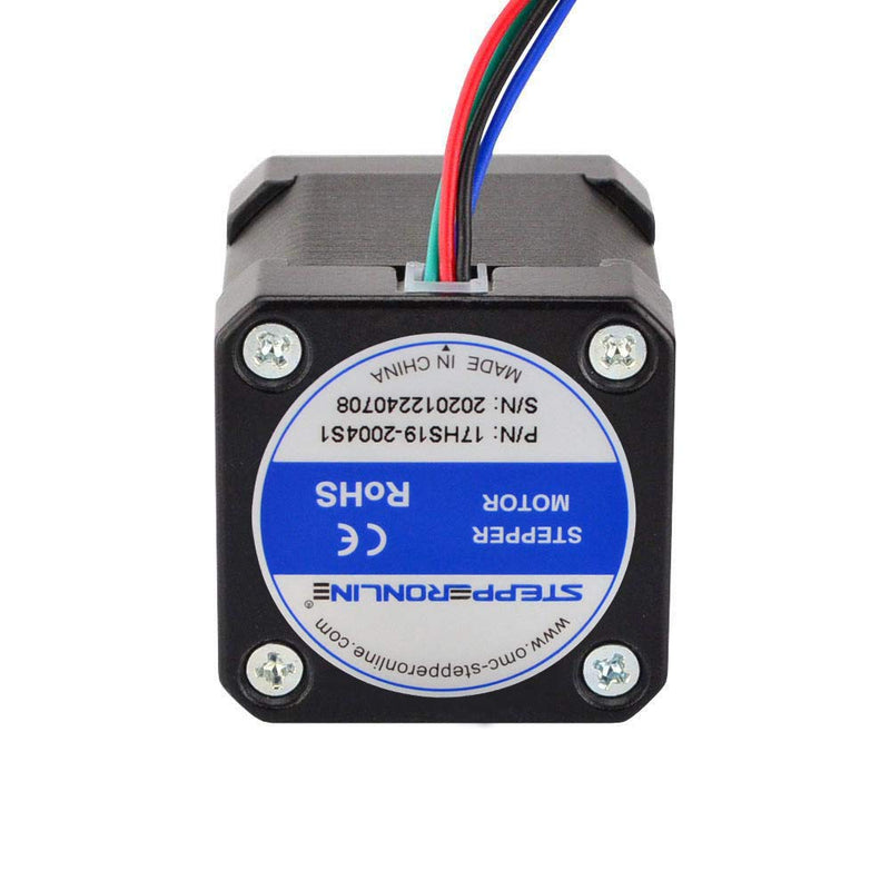 [Australia - AusPower] - STEPPERONLINE Nema 17 Stepper Motor Bipolar 2A 59Ncm(84oz.in) 48mm Body 4-lead W/ 1m Cable and Connector compatible with 3D Printer/CNC 