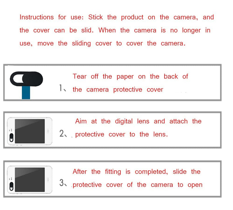 [Australia - AusPower] - 6 Pieces of Phone Camera Cover Webcam Cover for Laptop Better Protect to Privacy 