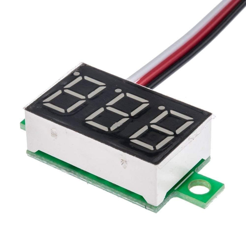 [Australia - AusPower] - HiLetgo 5pcs Voltage Meter 3 Wire 0.36" DC 0~30V Digital Voltmeter Gauge Tester Red LED Display Panel Mount Car Motorcycle Battery Monitor Led Voltage Display 