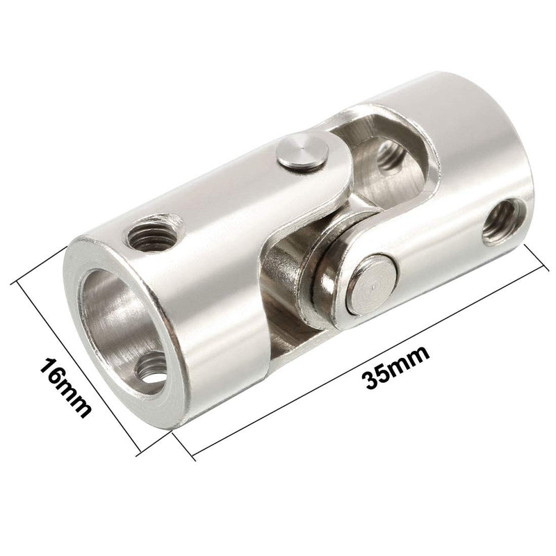 [Australia - AusPower] - uxcell® 2pcs 10mm to 10mm Inner Dia Rotatable Universal Steering Shaft U Joint Coupler L35XD16 
