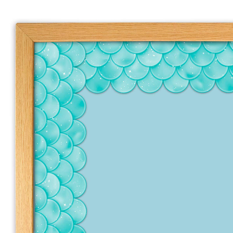 [Australia - AusPower] - Ombre Turquoise Scallops Bulletin Board Borders for Classroom Decoration 36ft A)turquoise 