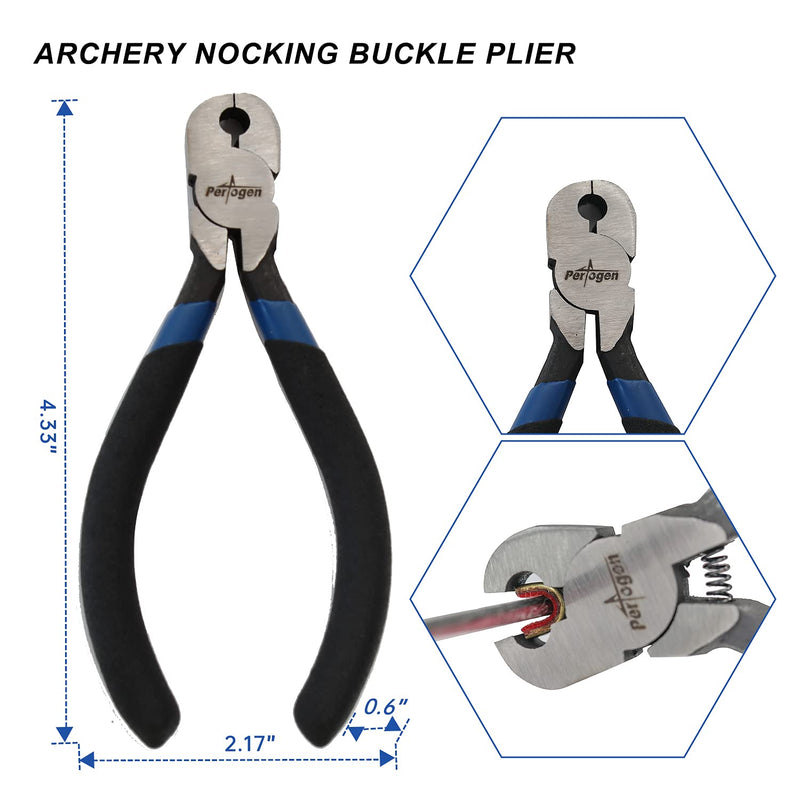 [Australia - AusPower] - Perogen Archery Bow String Points Nock Pliers Set T Shape Arrow Bow Square Ruler Nocking Point Buckles for Recurve Bow 