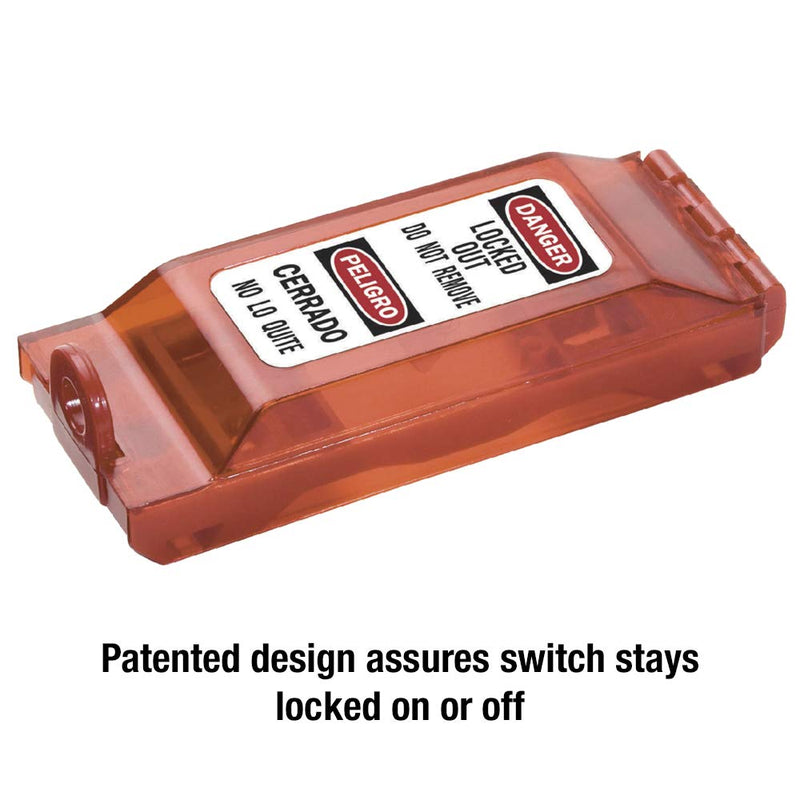 [Australia - AusPower] - Master Lock 496B Lockout Tagout Universal Wall Switch Cover, Red 0.312 in. Shackle Diameter 