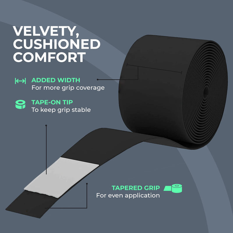 [Australia - AusPower] - ADV FeltTac Dry Tennis Overgrips, Pro Grip Tape That Stays Dry & Absorbs Sweat with Velvety Comfort, Overgrip for Tennis Racquet, 12 or 30 Pack 12 Pack Black 