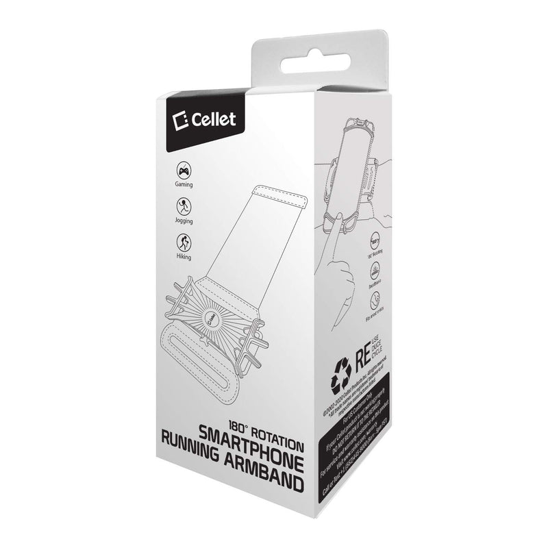 [Australia - AusPower] - Cellet Sports Fitness Armband Adjustable Running Sleeve Cell Phone Holder Water Resistant Elastic Case Compatible with Apple iPhone 12 Pro 12 Mini 12 Pro Max 11 Pro Max 11 XR XS X 10 SE 8 Plus 8 7 