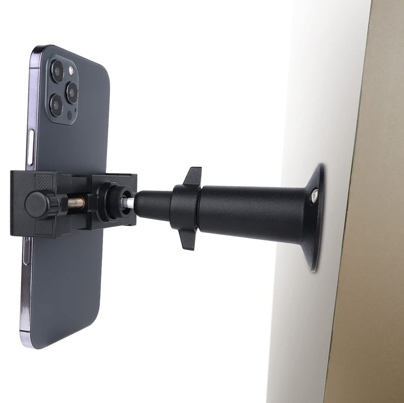 [Australia - AusPower] - iTODOS Wall Mount Phone Holder Bracket with 360 Degree Adjustable Mount for iPhone / Samsung Galaxy / Nexus / HTC / LG Smart Phones and GPS Navigator, Compatible with 3.5 ~6.5 inch Width Black 