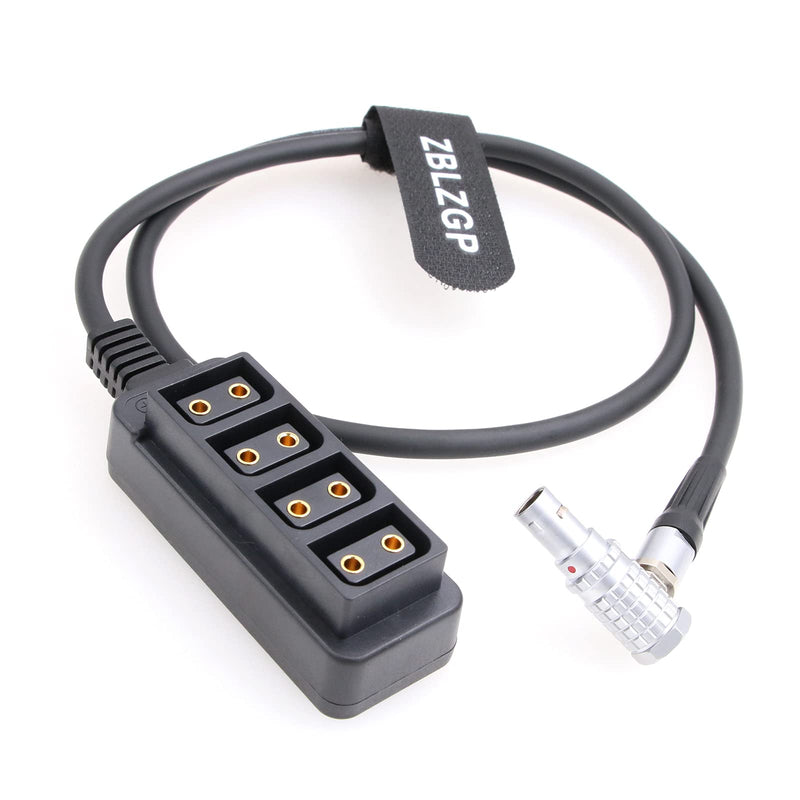 [Australia - AusPower] - ZBLZGP Right Angle 2 Pin Male to 4 D-tap Female Splitter 12V Ooutput Cable for ARRI RED DSMC2/TILTA 