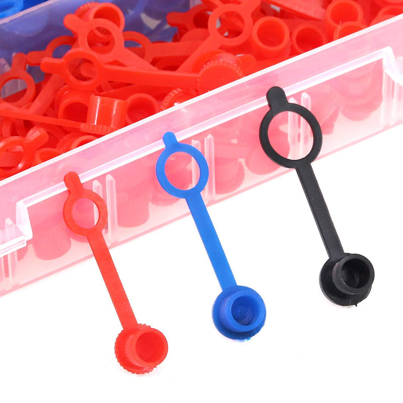 [Australia - AusPower] - Swpeet 300Pcs Plastic Grease Fitting Cap Assortment, Grease Zerk Fitting Cap Plastic Dust Cover 