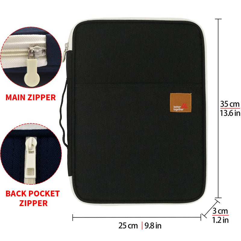 [Australia - AusPower] - Mairle Portfolio Organizer A4 Document Bag Copy Holder for Ipad, Tablet and Notebook, Black 