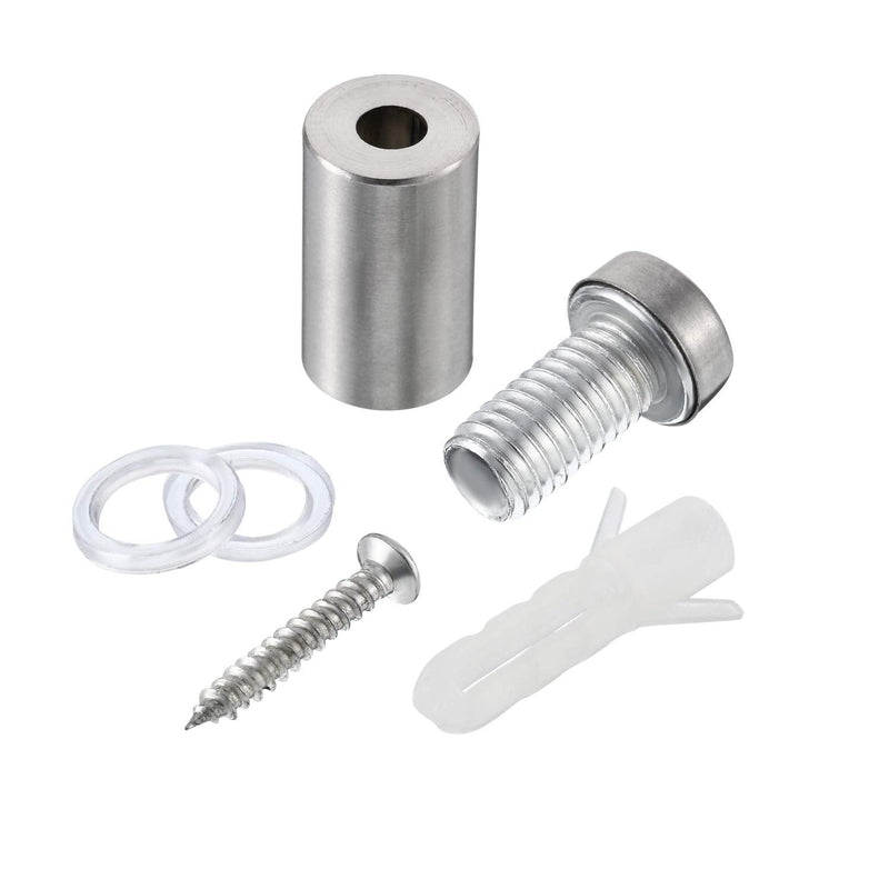 [Australia - AusPower] - 1/2 by 1 Inch Sign Standoff Screws Wall Standoff Sign Holders Screws Mount Glass Acrylic Advertising Nails, 24 Pieces 