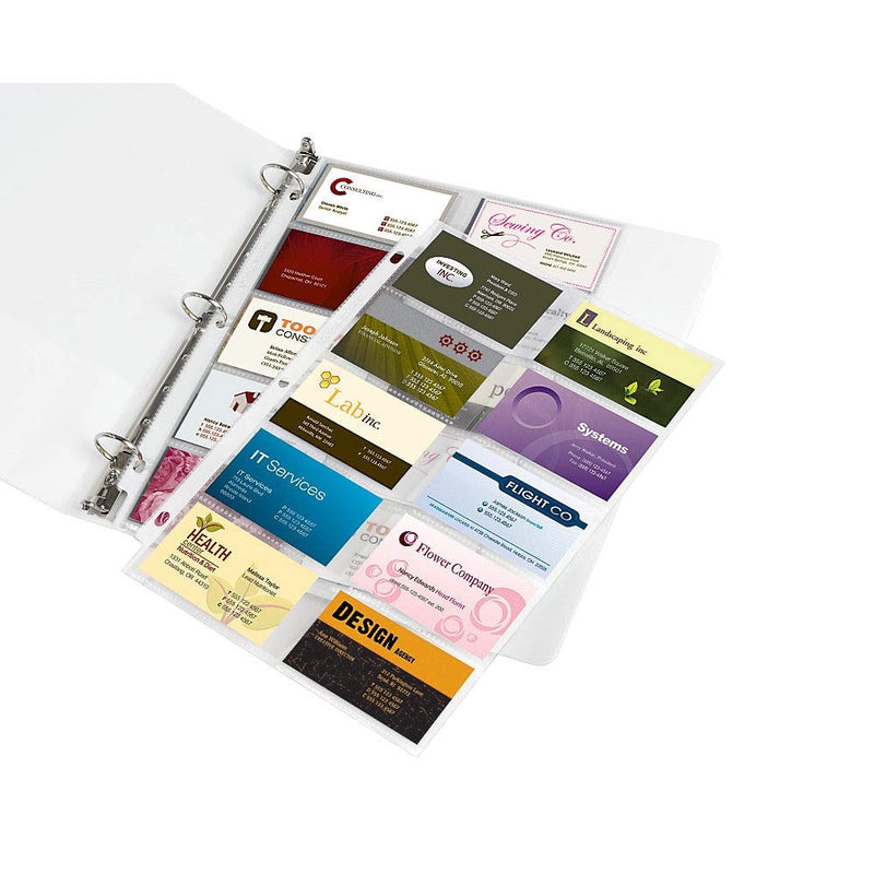 [Australia - AusPower] - Office Depot Business Card Binder Pages, 8 1/2in. x 11in, Clear, Pack of 25, 706182 