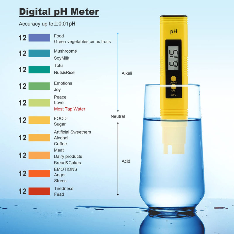 [Australia - AusPower] - PH Meter and TDS Meter Tester Combo,Aideepen 0.01PH Pen & 0-9990 ppm High Accuracy 3-in-1 TDS EC Temperature Meter for Aquarium,Home Drinking Water and Pool 