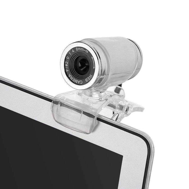 [Australia - AusPower] - Cimkiz USB Webcam for Skype, Manual Focus Built-in MIC PC Camera Plug and Play for Computer Laptop MAC (Transparent) Transparent 