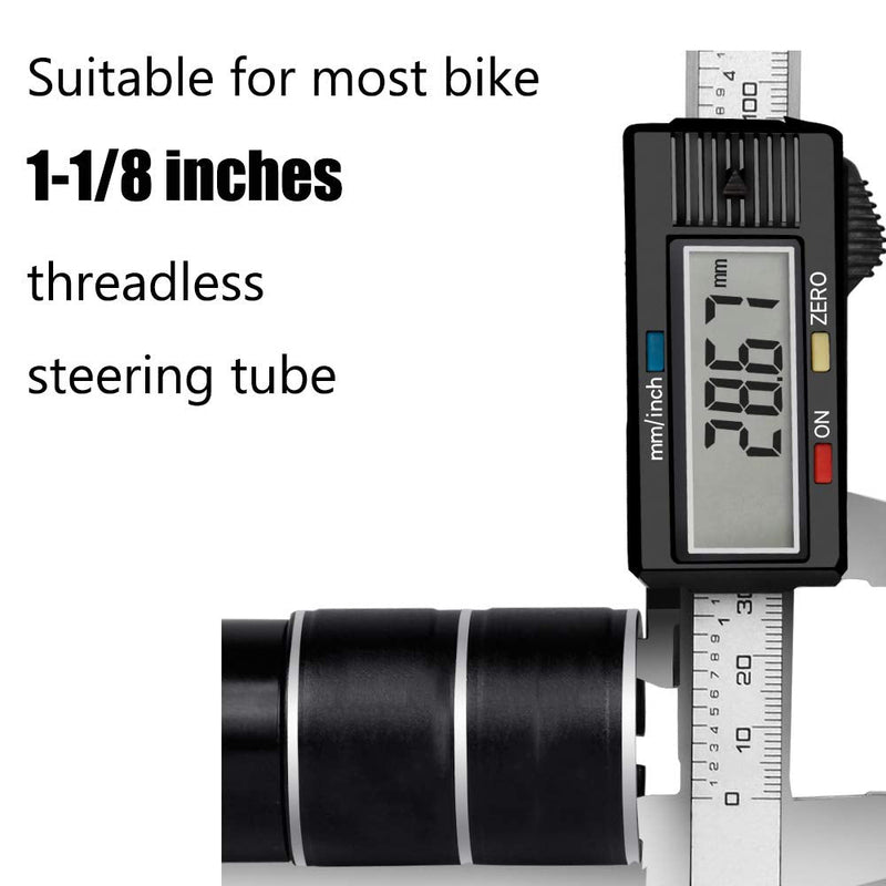 [Australia - AusPower] - ZUKKA Bike Fork Stem Extender,Bicycle Handlebar Stem Riser,Adjustable Bike Stem Riser,Aluminium Alloy Head Up adapter1-1/8 inches Bike Neck Extender black 
