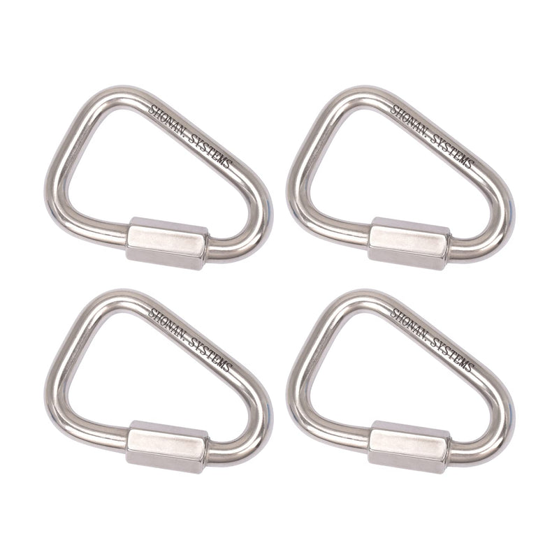 [Australia - AusPower] - SHONAN Delta Quick Link 2.2 Inch Triangle Quick Links Stainless Steel Triangle Carabiners Marine Grade, 4 Pack, 880 Lbs Capacity 2.2 Inch, 4 Pack(Marine Grade) 