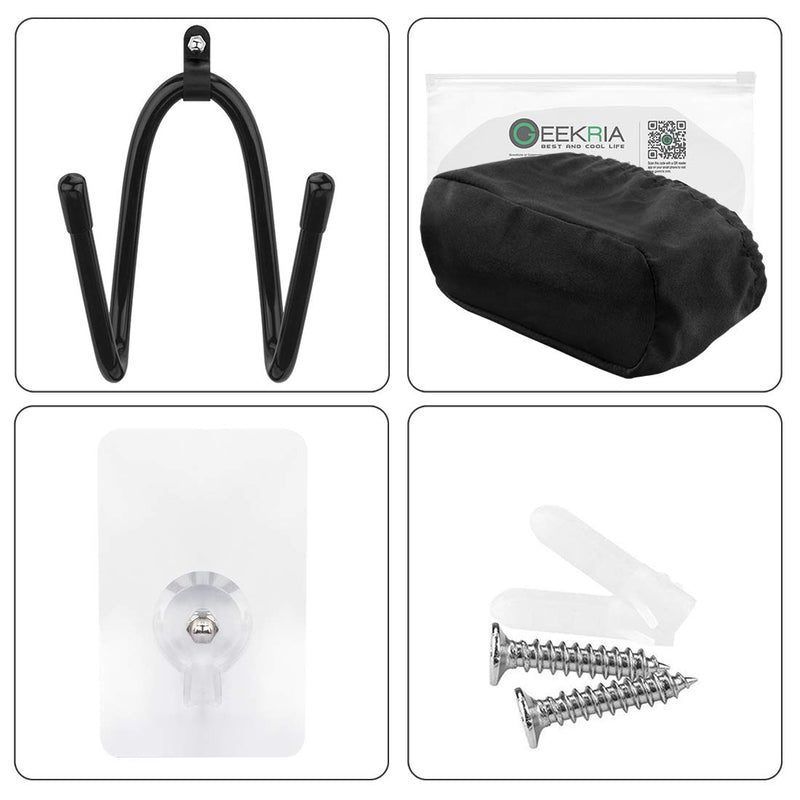 [Australia - AusPower] - Geekria Universal VR Headset Lens Cover & VR Wall Holder, VR Storage Rack Compatible with VR Headset Helmet and Touch Controllers, HTC Vive Accessories & VR Wall Bracket Fits 99% VR Headset. 