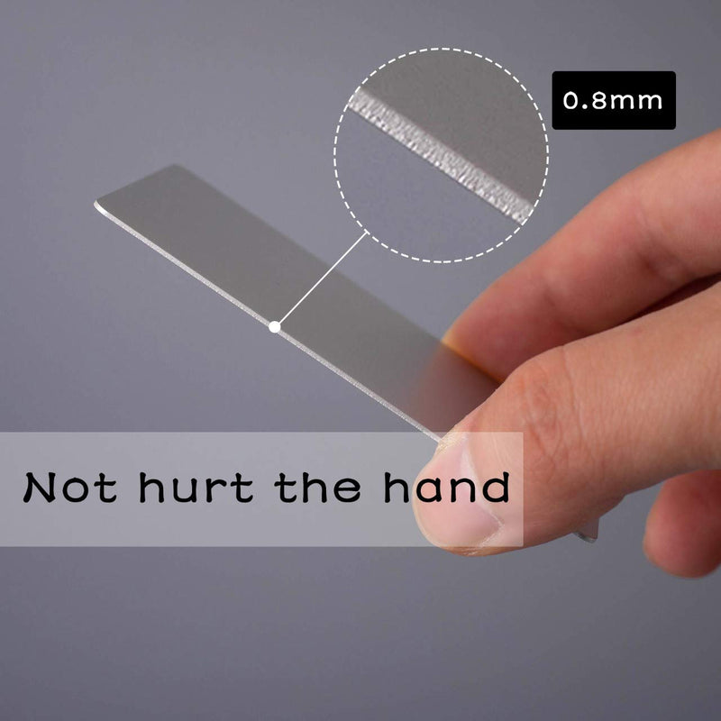 [Australia - AusPower] - Thick Aluminum Metal Business Cards Anodized Aluminum 86 X 54 X 0.8mm 15 pcs Include Protector Sleeves (silver) silver 