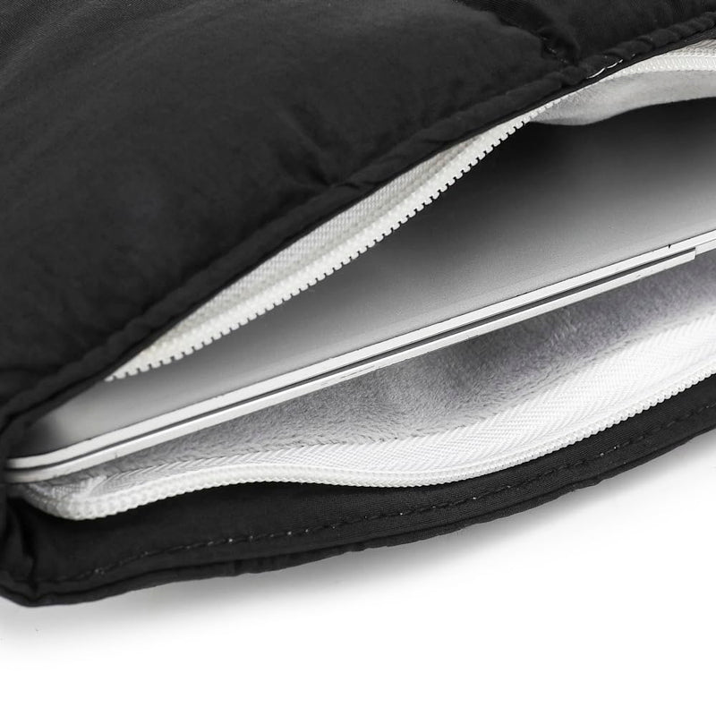 [Australia - AusPower] - Canvaslife Puffy Laptop Sleeve 14 Inch 14.4 Inch, Quilted Puffer Laptop Case for Women, Pillow Case Compatible for 14.1 inch,MacBook Pro Air 14", 14 inch and 14 inch-14.4 inch Laptop (Black) Black 