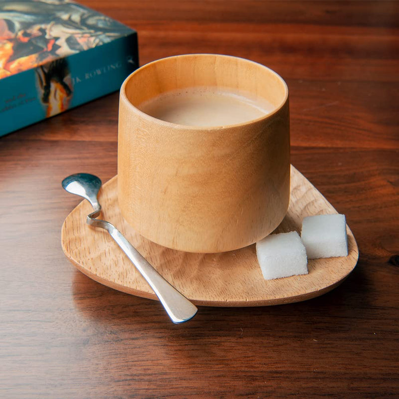 [Australia - AusPower] - Naturoom Wooden Cup, Japanese style Tea Cup, Beer, Coffee Mug, Natural Solid Wood perfect for Cold or Hot Drinks, 200ml (Natural) 