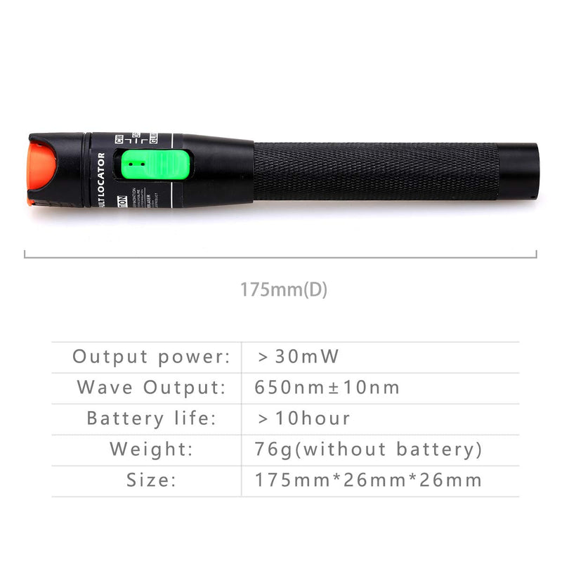 [Australia - AusPower] - Fiber Tool Small Bag with Optical Power Fiber Meter and 30 KM Aluminum Visual Fault Locator Universal Connector Fiber Optic Cable Tester Checker Test Tool for CATV Telecommunications 