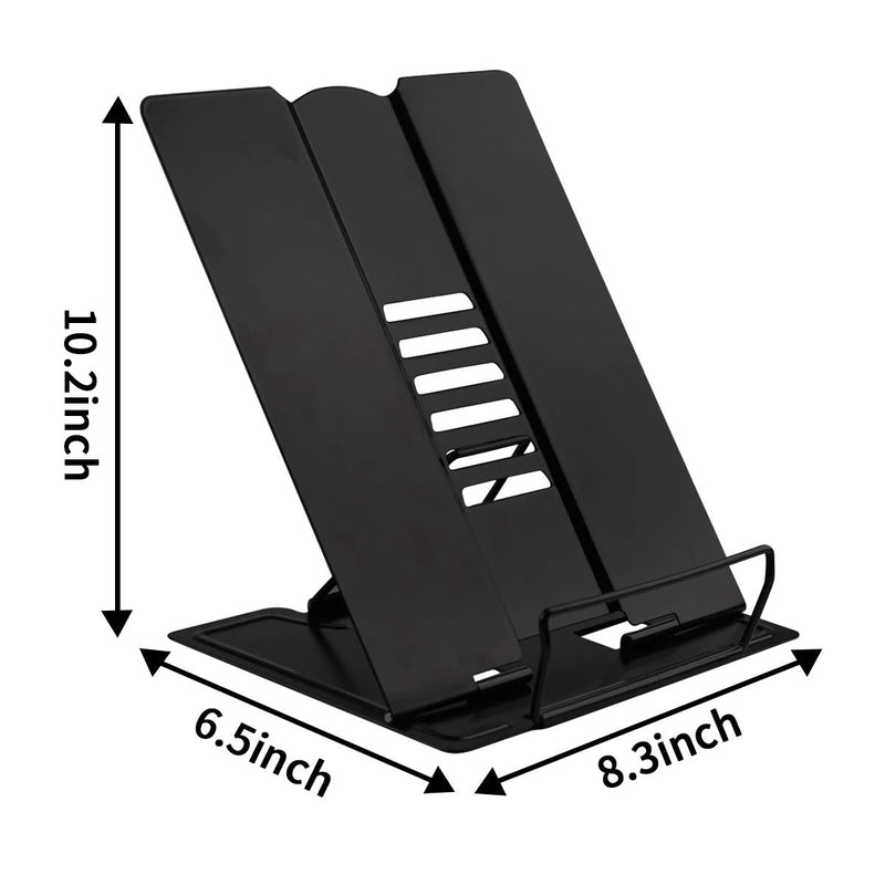 [Australia - AusPower] - Citmage Desk Book Stand Document Holder Heavy Duty Metal Reading Stand with Book Magazine Menu iPad Music Score Speech Draft with 5 Adjustable Positions(Black) Black 