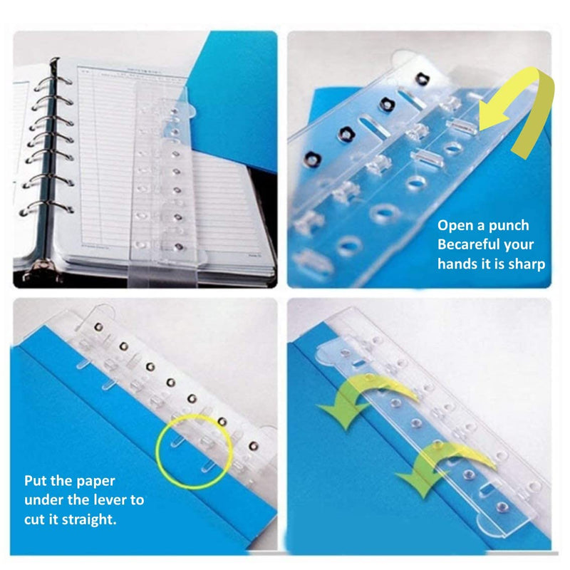 [Australia - AusPower] - Franklin Covey Portable 7-Hole Punch for Classic Style Day Planner Pages- Plastic, 5mm Hole Diameter,Insert Plastic Punch Diary 