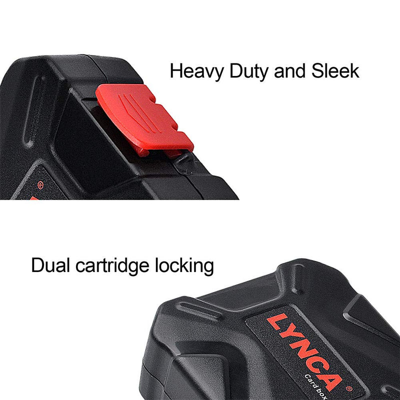 [Australia - AusPower] - LYNCA Memory Card Case Holder, Memory Card Hard Protector Case Professional Water-Resistant Anti-Shock Camera Card Storage Box for 3 SD Cards 2 TF/Micro SD Cards 2 CF Cards 2 XQD Cards 