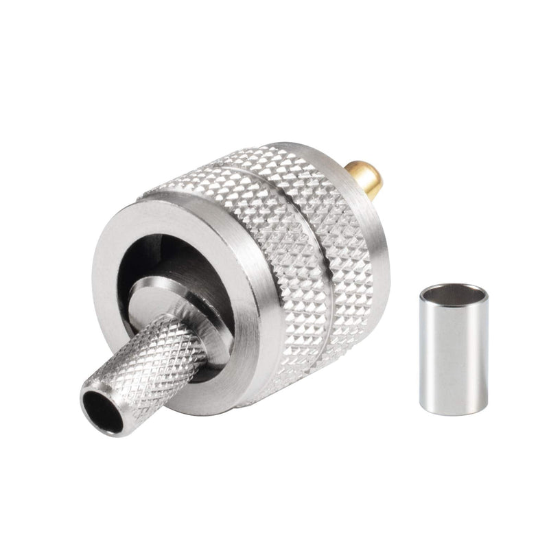 [Australia - AusPower] - （Pack of 10） UHF Male PL-259 Plug Crimp for RG8X RG-8X LMR240 Cable Straight RF Coaxial Adapter Connector, Eifagur 