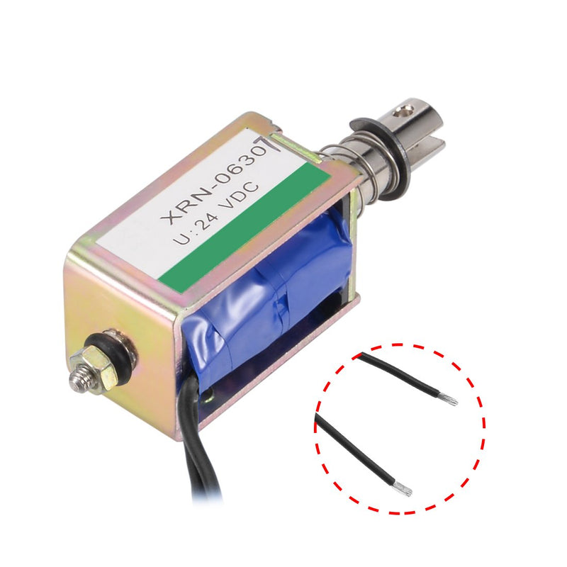 [Australia - AusPower] - uxcell DC 24V 10N 10mm Stroke Push Pull Type Open Frame Solenoid Electromagnet XRN-0630T 