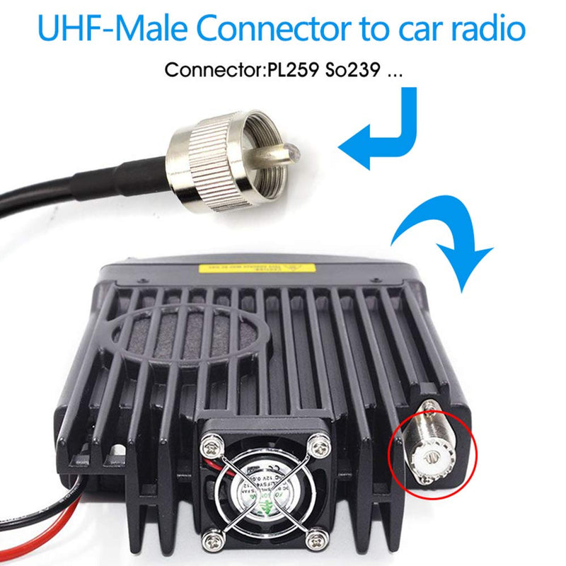 [Australia - AusPower] - HH-N2RS Dual Band Antenna UHF VHF 400-470 136-174MHZ and SO239 Mount Magnetic Base UHF PL-259 Antenna Cable Roof or Trunk for Mobile Radios PL259 Connector N2RS and MB60 SL16 