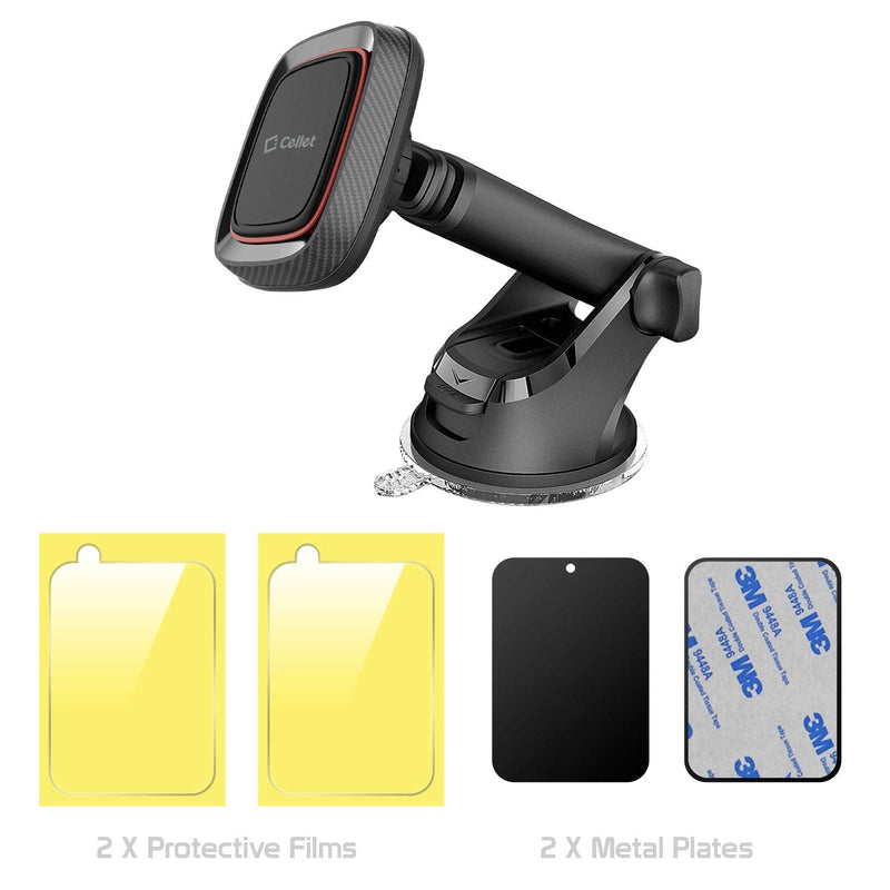 [Australia - AusPower] - Cellet Magnetic Windshield & Dash Car Mount, Phone Holder, Desk Stand, Cradle with Extendable Arm Compatible with iPhones Samsung Galaxy, Note, Moto, LG, Nokia Google Pixel Phones MAGNETIC HOLDER DASH/WINDOW 