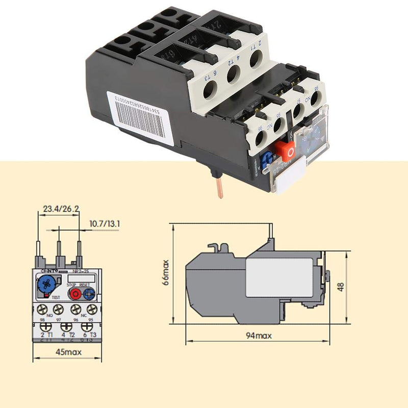 [Australia - AusPower] - Thermal Overload Relay, CPN BR2-25 7A-10A Electric Thermal Overload Relay 7A-10A Electric Adjustable Motor Protection Thermal Overload Relay 